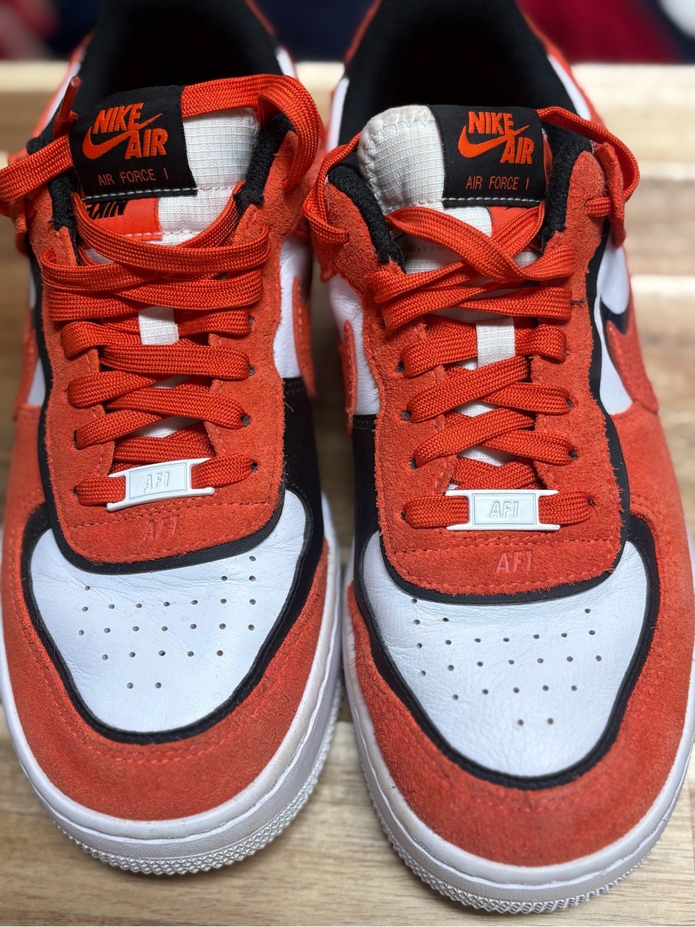 Nike Air Force 1 Low — Orange, White & Black